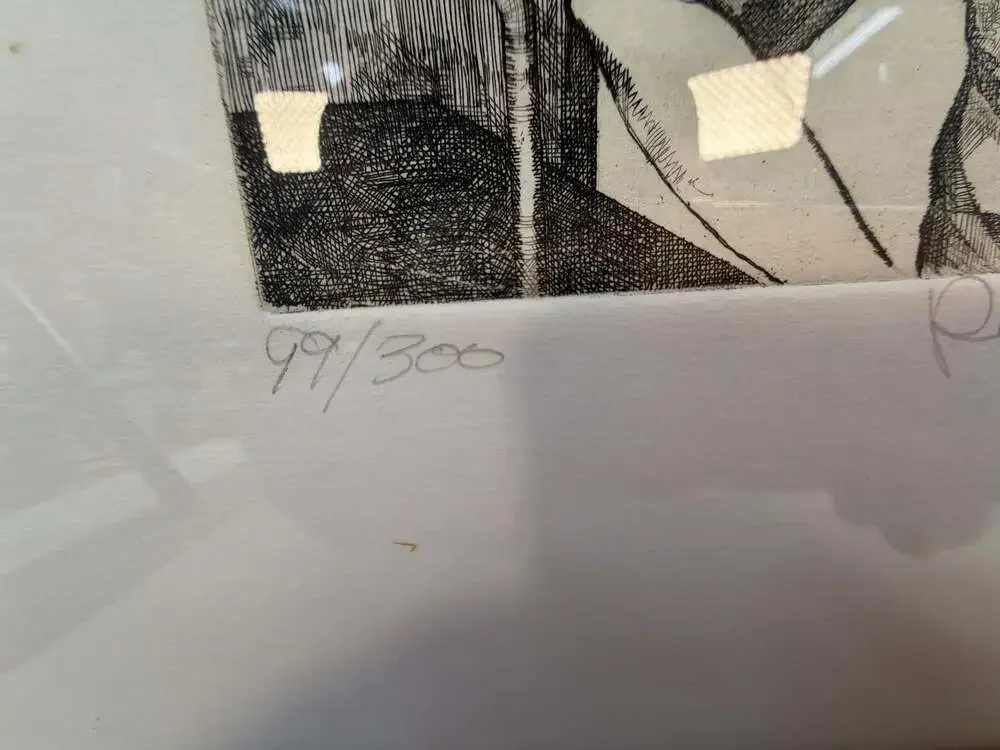 Charles Bragg Limited Edition Etching 'Recovery Room' 99/300 Framed Art